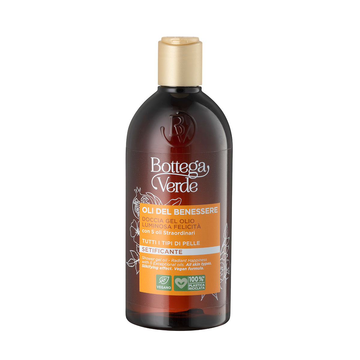 Gel de dus iluminant, cu extract de 5 uleiuri