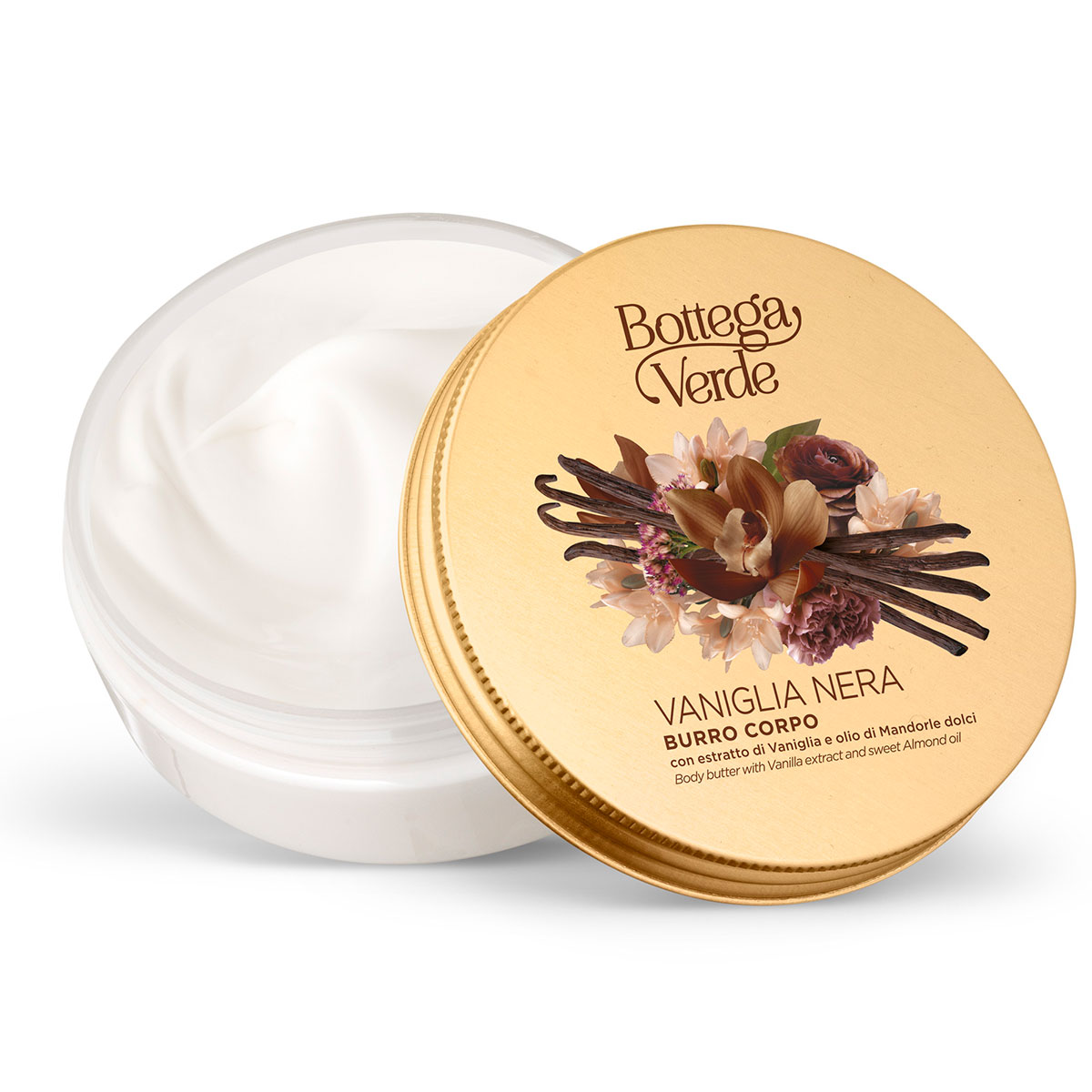 Unt de corp cu extract de vanilie neagra si ulei de migdale dulci