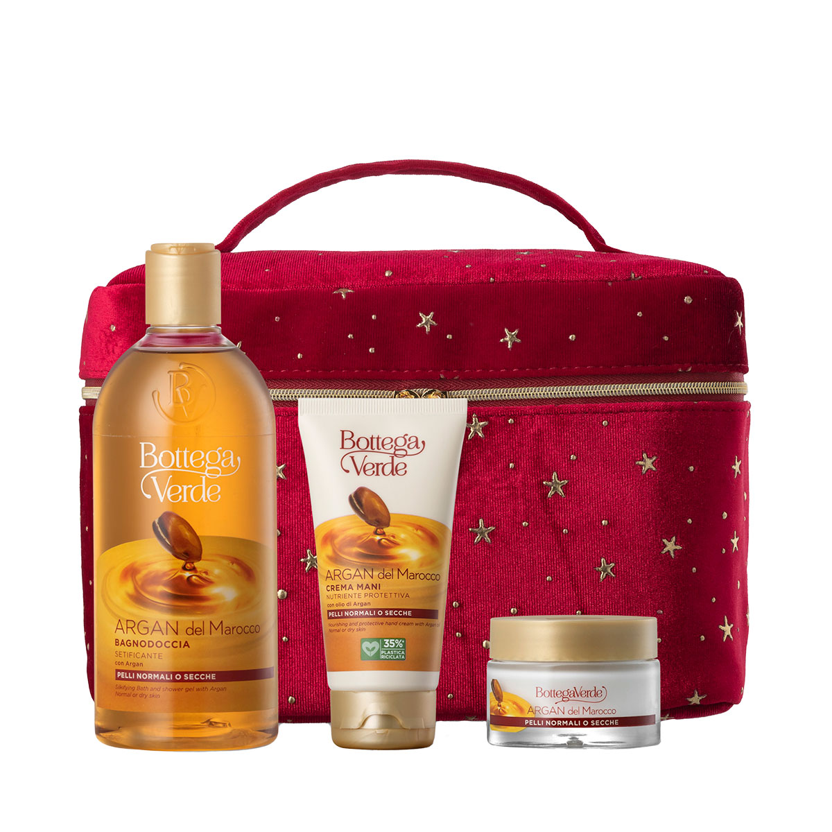 Set cadou craciun, ingrijire corp, cu extract de ulei de argan, in ambalaj festiv
