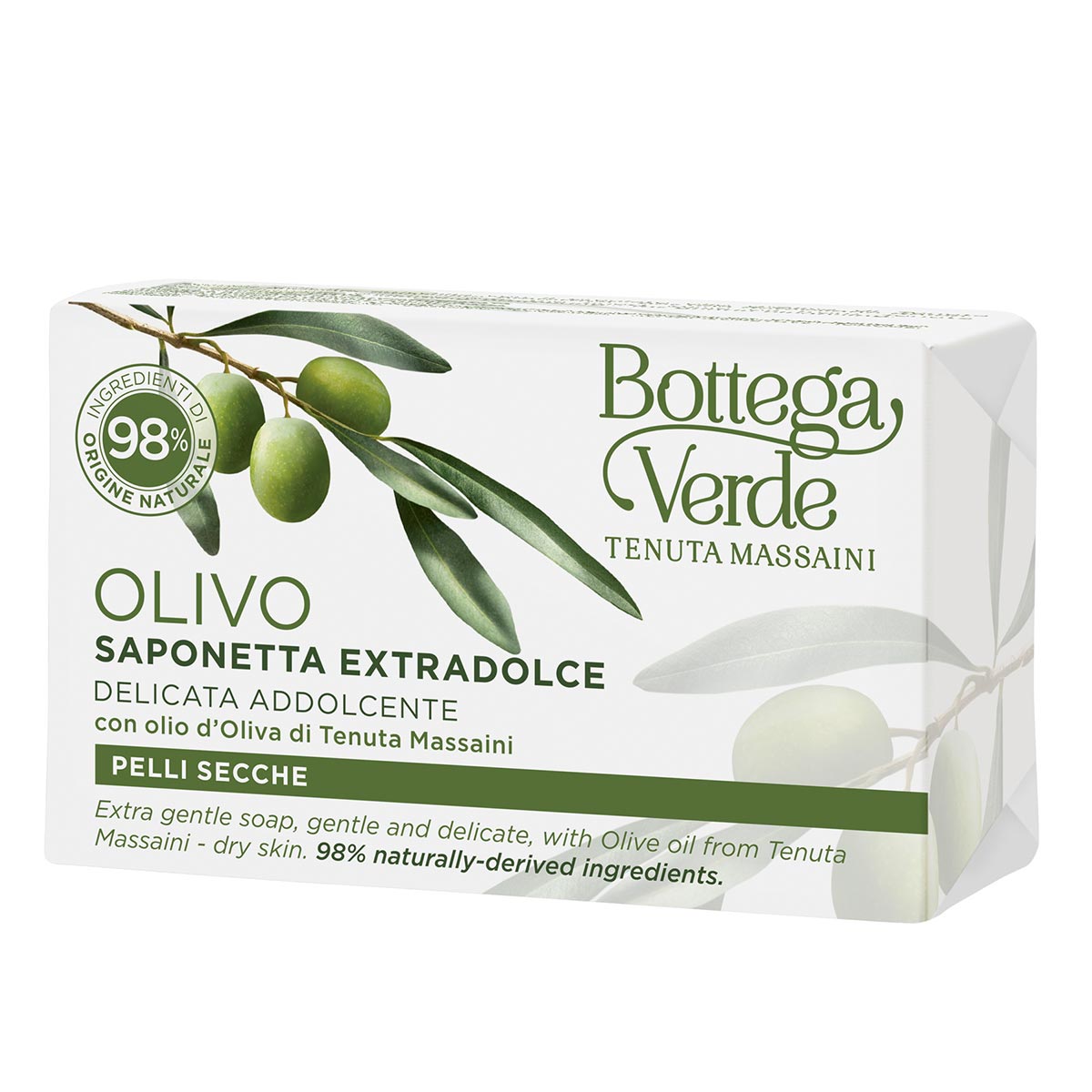 Sapun solid, pentru pielea uscata si delicata, cu ulei de masline de la Palazzo Massaini Bottega Verde imagine noua marillys.ro