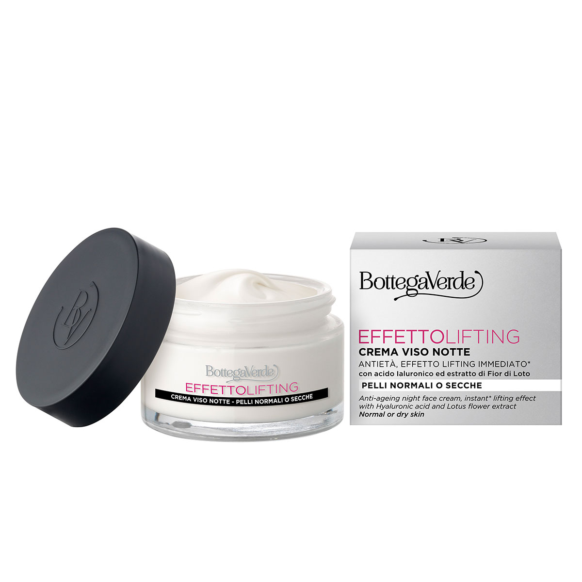Crema de fata, de noapte, cu efect lifting, ideala pentru toate tipurile de ten, cu unt de Shea si acid hialuronic