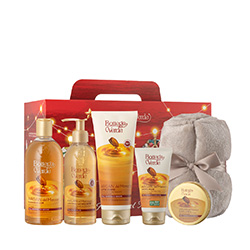 Set cadou Craciun, ingrijire completa corp, cu extract de argan, in ambalaj festiv - Argan del Marocco, 200 ML, 400 ML, 50 ML, 6.5 ML, 75 ML