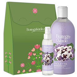 Set cadou femei parfum deodorant si gel de dus cu aroma de violete - Violetta, 400 ML + 125 ML