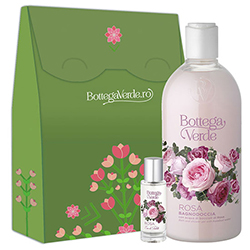Set cadou femei apa de toaleta si gel de dus cu aroma de trandafiri - Rosa, 30 ML + 400 ML