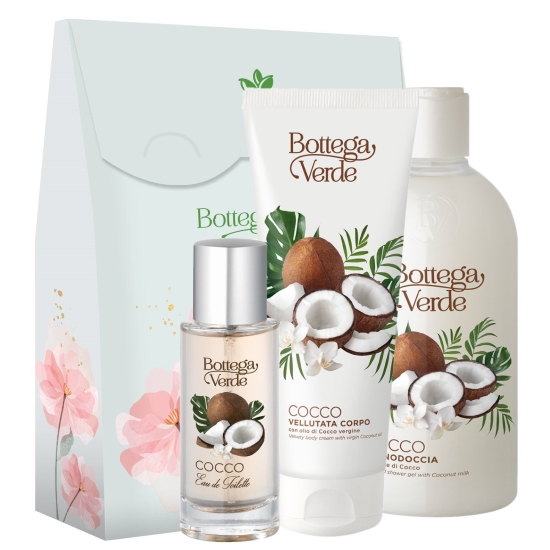 Set cadou femei cu aroma de cocos, 400 ML + 200 ML + 30 ML