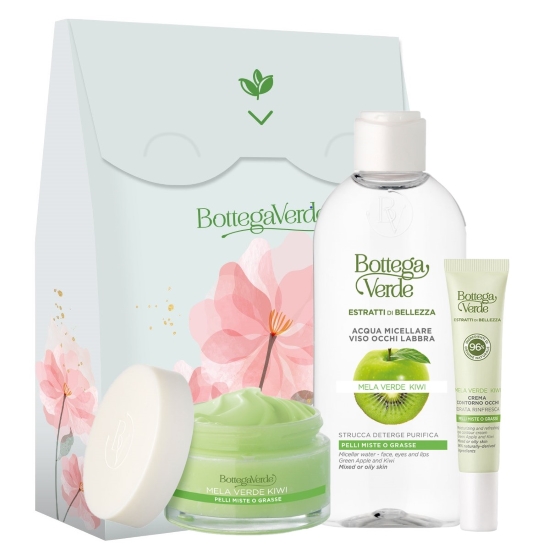 Set cadou ingrijire ten cu extract de mar verde si kiwi, 50 ML + 15 ML + 200 ML
