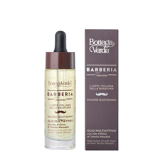 Ulei multifunctional pentru ten si barba, cu ulei de masline de la Palatul Massaini - Barberia Toscana, 30 ML