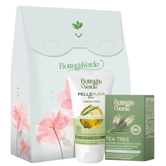 Set ingrijire ten pentru piele mixta sau grasa - Tea Tree, 100 G + 50 ML