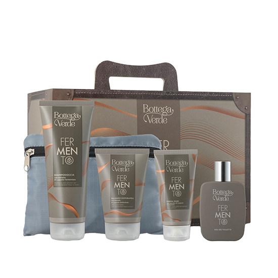 Set cadou barbati, parfumare corp - Fermento, 200 ML, 2x75 ML, 50 ML