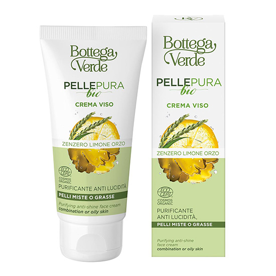 Crema seboechilibranta, pentru ten gras si mixt, cu extract de ghimbir - Pelle Pura Bio, 50 ML