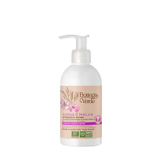 Sapun pentru igiena intima, calmant, cu extracte hiperfermentate de ovaz si nalba - Avena e Malva, 250 ML