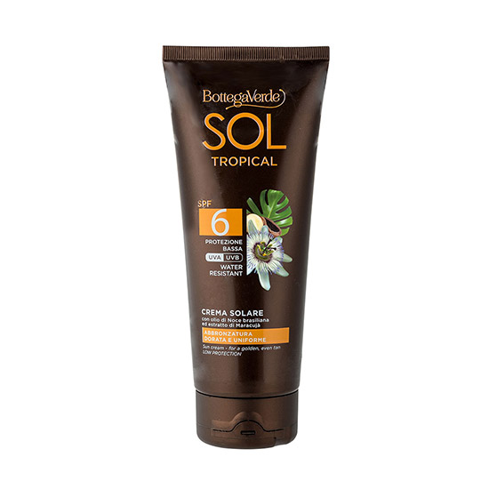 Crema bronzanta, cu ulei de nuci braziliene si extract de fructul pasiunii, SPF 6 - Sol Tropical, 200 ML
