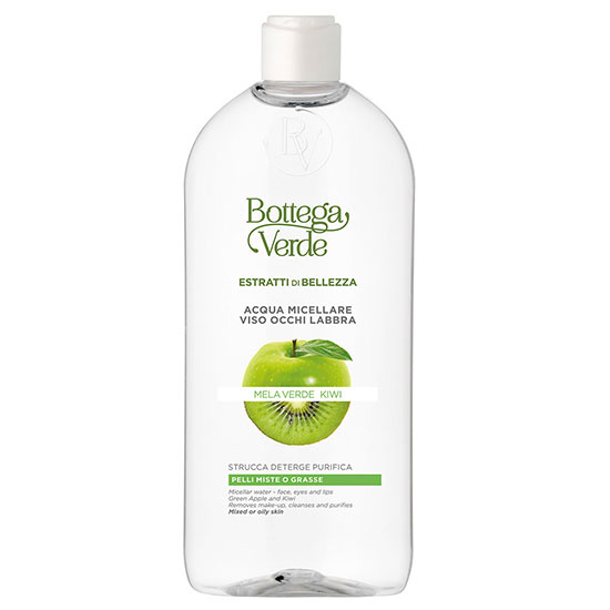 Apa micelara, pentru toate tipurile de ten, cu extract de mar verde si kiwi - Estratti di Bellezza, 400 ML