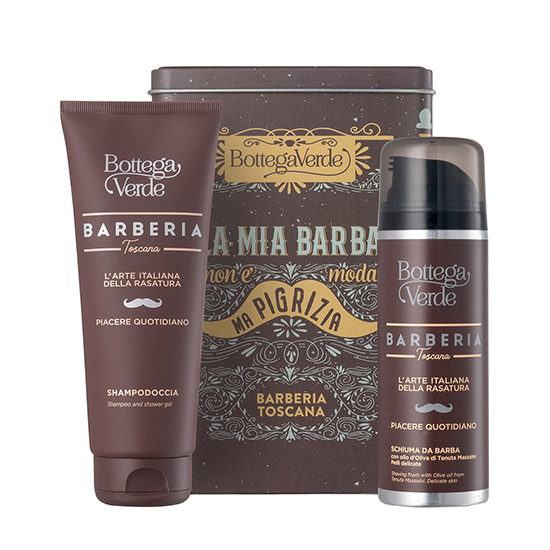 Set cadou ingrijire delicata, cu ulei de masline - Barberia Toscana, 200 ML