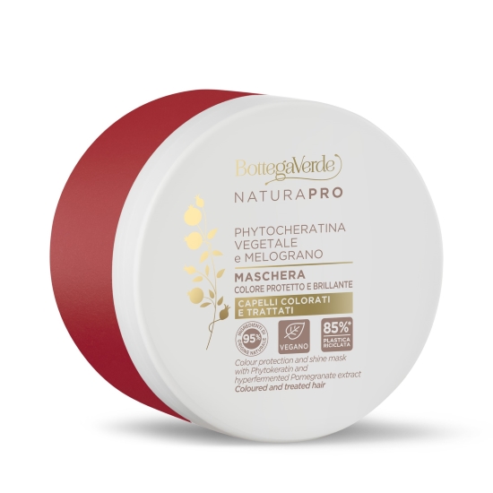 Masca protectoare si nutritiva pentru par vopsit cu extract hiperfermentat de rodie - Natura Pro, 250 ML